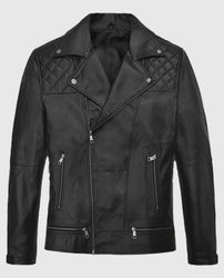 Patrick J. Adams Black Leather Jacket