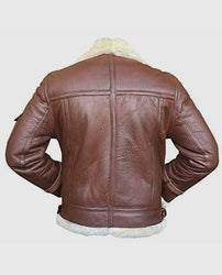 Men's RAF B3 Aviator Brown Shearling Bomber Jacket