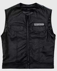 Sleeveless Sons Of Anarchy Black Biker Leather Jacket