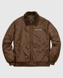 Supreme Bomber Brown Jacket with Fur Collar