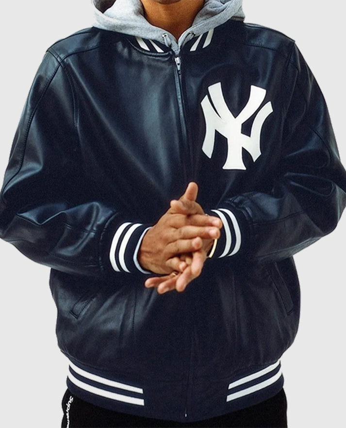 Supreme NY Yankees Varsity Leather Jacket