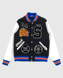 Supreme Tiger White and Black Varsity Jacket