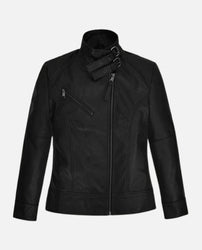 The Bricklayer Nina Dobrev Black Leather Jacket