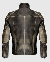 The Outlaw Rider - Distressed Leather Motorcycle Jacket