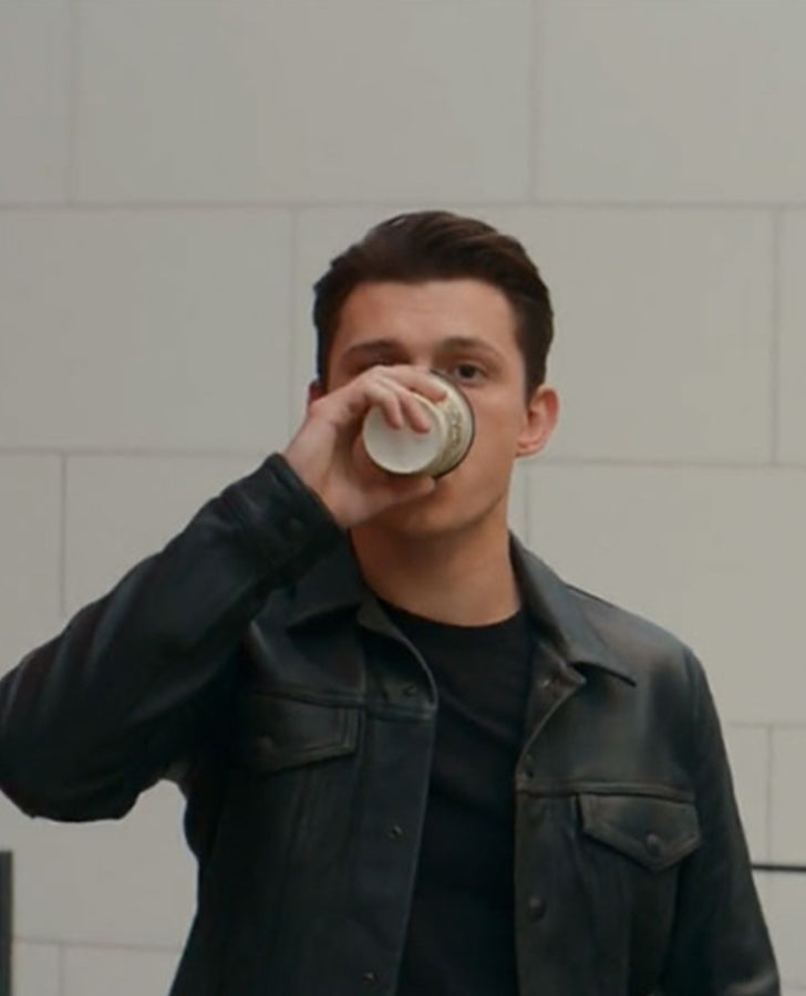 Tom Holland Uncharted Black Leather Jacket