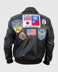 Top Gun Black Bomber Leather Jacket