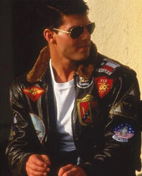 Top Gun Pete Mitchell Brown Bomber Leather Jacket