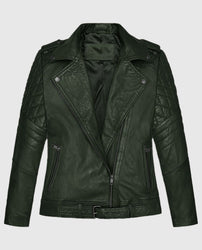 Victoria Justice Green Leather Jacket