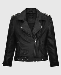 Vox Lux Natalie Portman Black Biker Leather Jacket