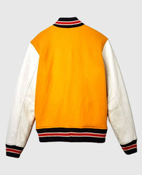 Supreme Tiger White and Yellow Varsity Jacket