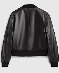 Women's B3 Black Aviator Leather Bomber Jacket