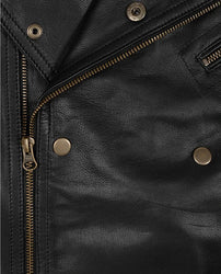 Men's Black Motorcycle Leather Jacket