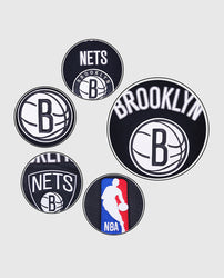 NBA Brooklyn Nets Men's Rib Wool Black Varsity Jacket