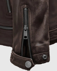 Ironwood Brown Biker Leather Jacket