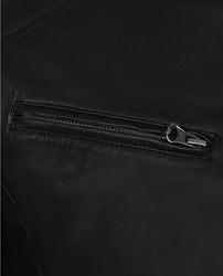 Men's Black Slimfit Cafe Racer Leather Jacket