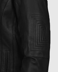 Men's Black Slimfit Cafe Racer Leather Jacket
